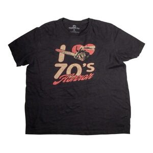 Men's I  Love 70's Horror TShirt Size Large Black Short Sleeve Crew Neck Cotton